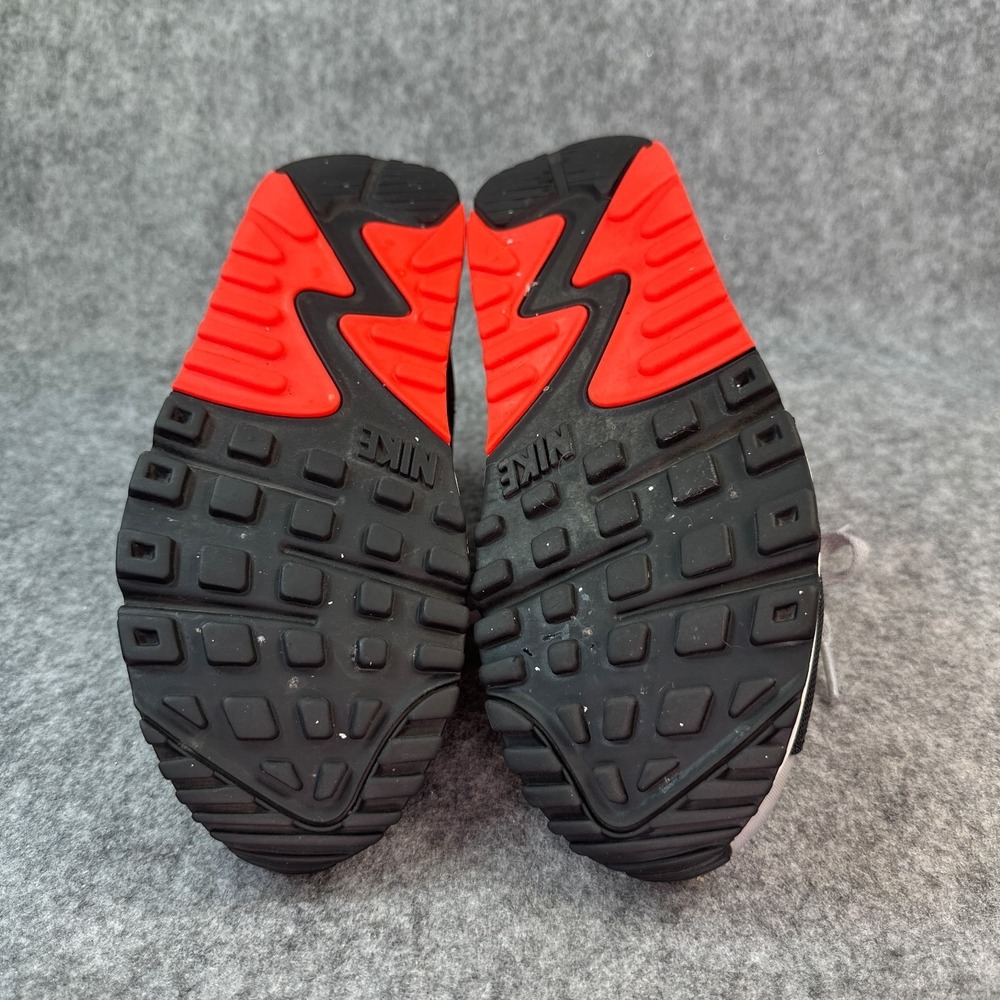 Nike Air Max 90 Wolf Grey Bright Crimson Black 616730-014 Womens Size 6.5 - Picture 11 of 11